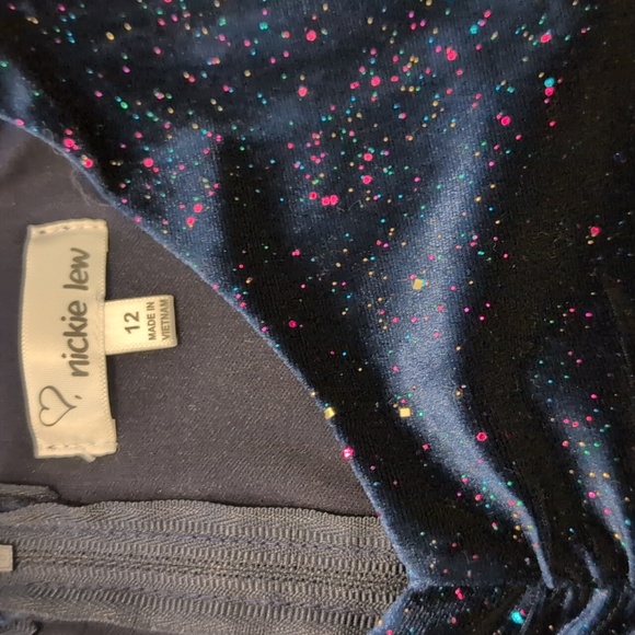 Gorgeous Midnight Blue Nickie Lew Girls Dress - Picture 2 of 3